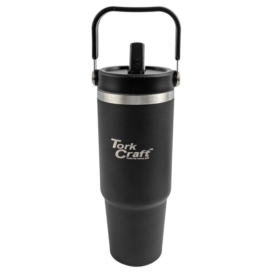 TORK CRAFT Stainless Steel Travel Tumbler C/w Straw Charcoal 800ml
